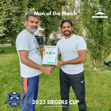 German Sherpa Man of the Match - Shreyas Pande Bonn Challengers